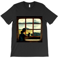 All You Need Is A Cat As You Stare Out The Window T-shirt | Artistshot