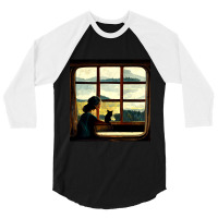 All You Need Is A Cat As You Stare Out The Window 3/4 Sleeve Shirt | Artistshot