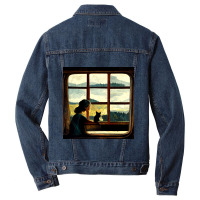 All You Need Is A Cat As You Stare Out The Window Men Denim Jacket | Artistshot