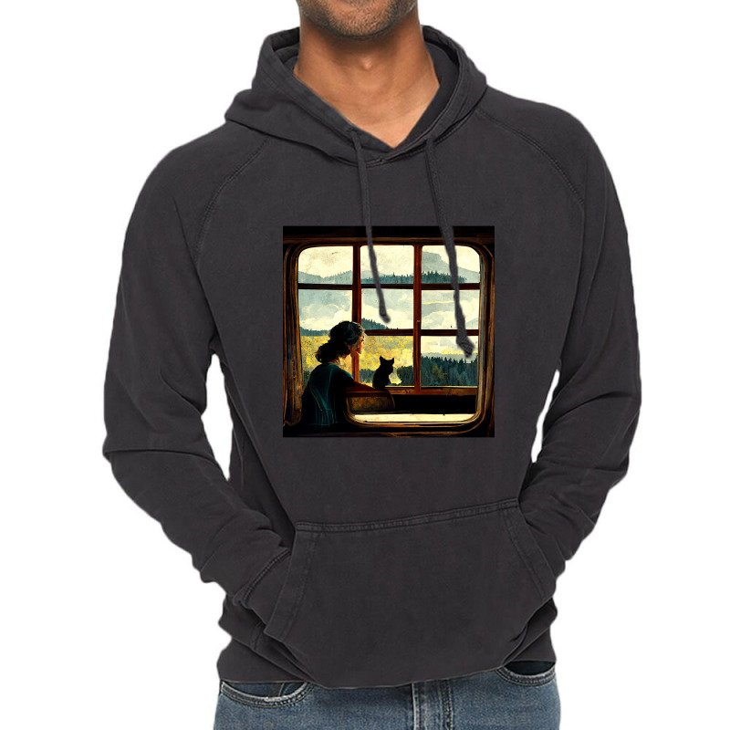 All You Need Is A Cat As You Stare Out The Window Vintage Hoodie | Artistshot