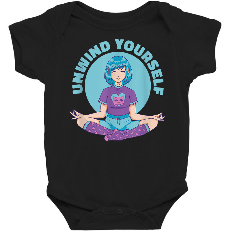 Meditation Zen Anime Girl Meditating, Unwind Yourself Yoga T Shirt Baby Bodysuit by catotdmontis | Artistshot