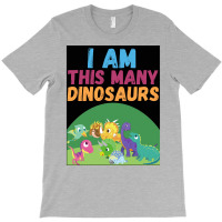 I Am This Many Dinosaurs 8 Eight Eighth Poster Quote T-shirt | Artistshot