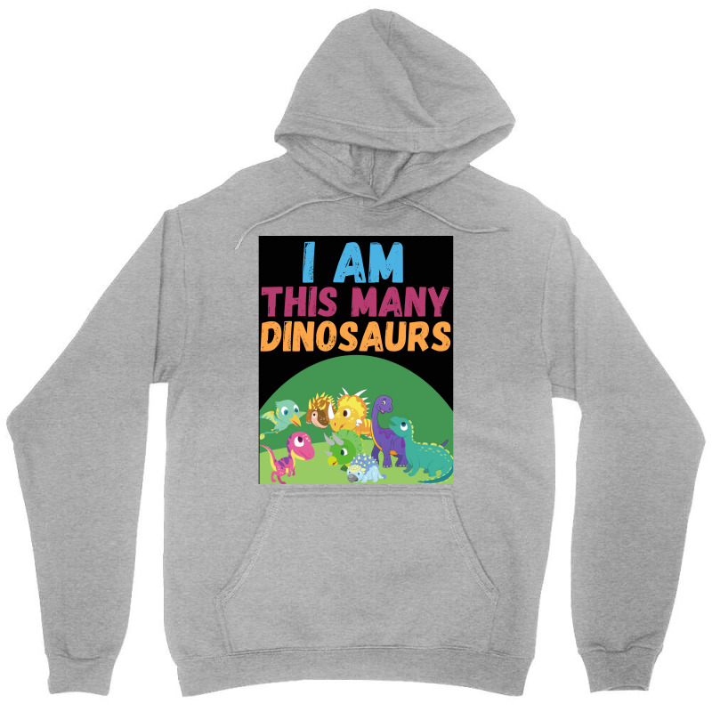 I Am This Many Dinosaurs 8 Eight Eighth Poster Quote Unisex Hoodie | Artistshot