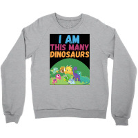 I Am This Many Dinosaurs 8 Eight Eighth Poster Quote Crewneck Sweatshirt | Artistshot