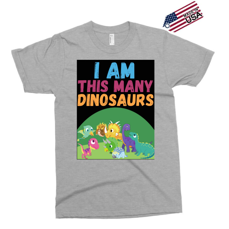 I Am This Many Dinosaurs 8 Eight Eighth Poster Quote Exclusive T-shirt | Artistshot