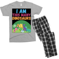 I Am This Many Dinosaurs 8 Eight Eighth Poster Quote Men's T-shirt Pajama Set | Artistshot