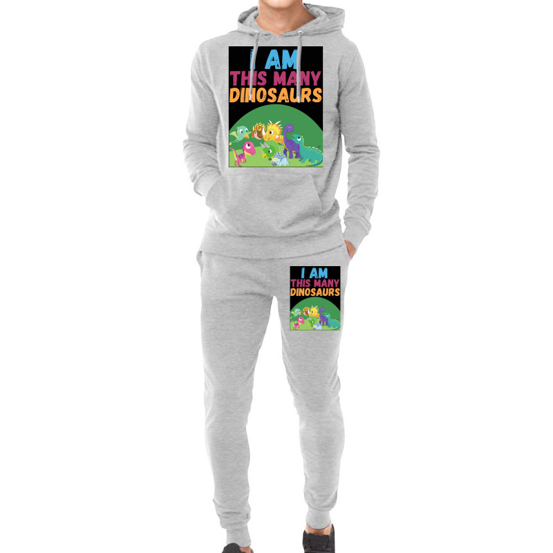 I Am This Many Dinosaurs 8 Eight Eighth Poster Quote Hoodie & Jogger Set | Artistshot