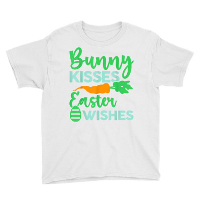 Bunny Kisses Easter Wishes Happy Easter Day Cute Rabbit T Shirt Youth Tee Designed By Luantruong