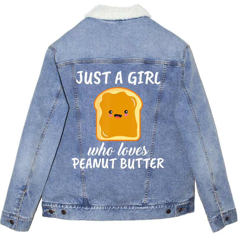 Trending Just A Girl Who Loves Peanut Butter Clothes Peanut Butter Unisex Sherpa-lined Denim Jacket | Artistshot