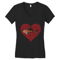 Hot Trend Plecostomus Valentines Day Fish Love Fingerprint Women's V-neck T-shirt | Artistshot