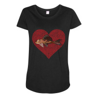 Hot Trend Plecostomus Valentines Day Fish Love Fingerprint Maternity Scoop Neck T-shirt | Artistshot