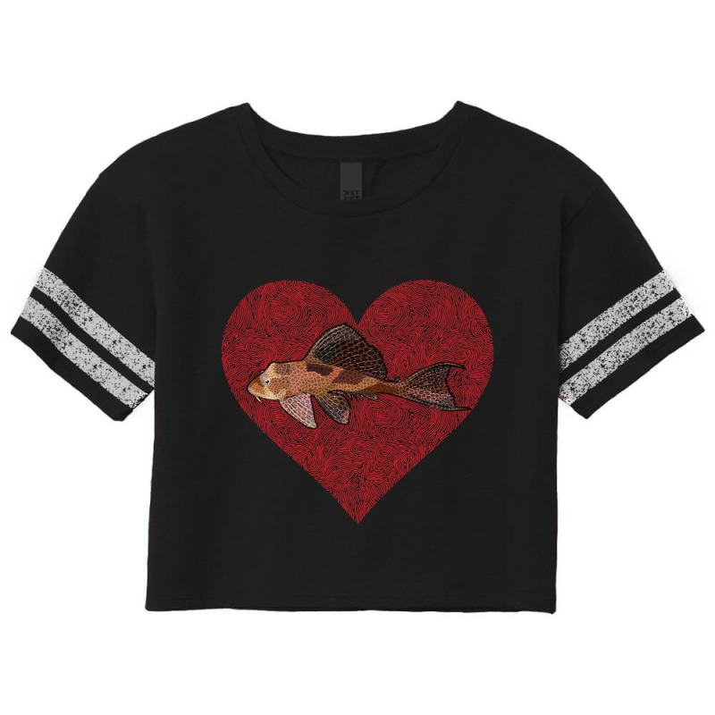 Hot Trend Plecostomus Valentines Day Fish Love Fingerprint Scorecard Crop Tee by Estrada Link | Artistshot