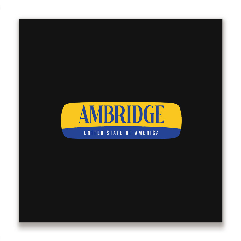 Ambridge City Metal Print Square | Artistshot