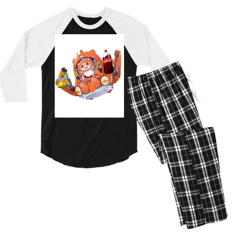 Himouto Umaruchan Flying Hamster Poster Cool Men's 3/4 Sleeve Pajama Set | Artistshot