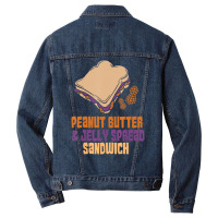 Trending Peanut Butter And Jelly Sandwich Peanut Butter Men Denim Jacket | Artistshot