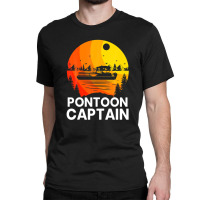 Vintage Pontoon Captain Design Funny Pontoon Boat Classic T-shirt | Artistshot