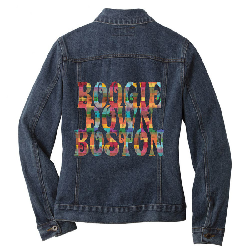 Boogie Down Boston Ladies Denim Jacket by currentlyderby559 | Artistshot