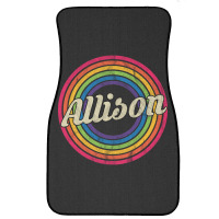 Allison - Retro Rainbow Faded-style Front Car Mat | Artistshot