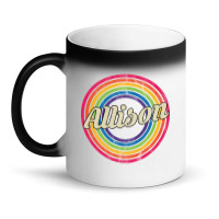 Allison - Retro Rainbow Faded-style Magic Mug | Artistshot