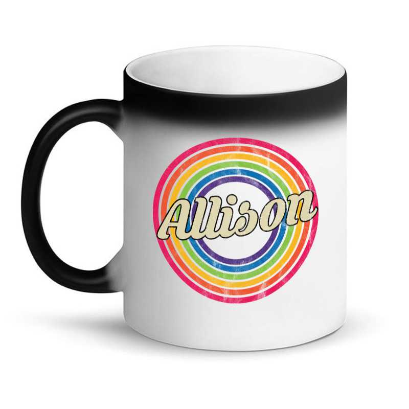 Allison - Retro Rainbow Faded-style Magic Mug | Artistshot