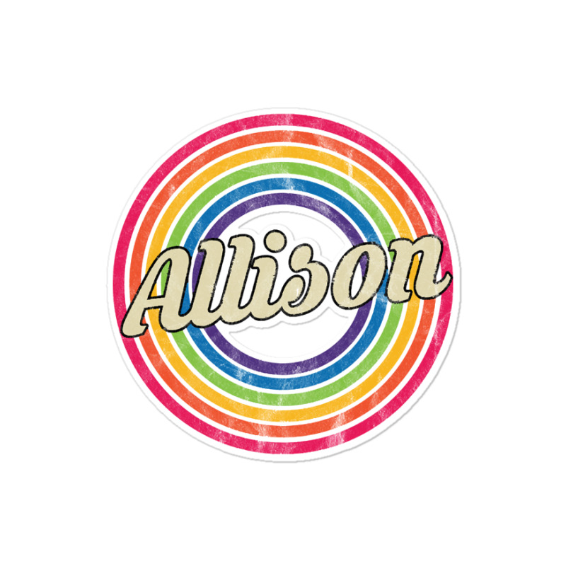 Allison - Retro Rainbow Faded-style Sticker | Artistshot