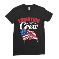 Awesome Logistics Crew A Logistician Humor Warehouse Worker Ladies Fitted T-shirt | Artistshot