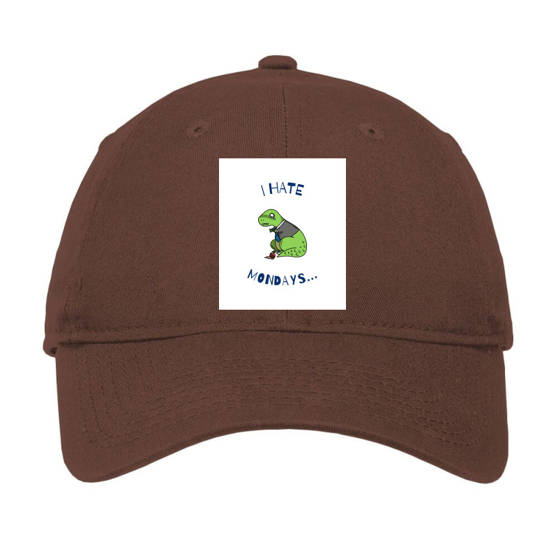 I Hate Mondays Dinosaur Poster Aesthetic Adjustable Cap | Artistshot