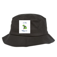 I Hate Mondays Dinosaur Poster Aesthetic Bucket Hat | Artistshot