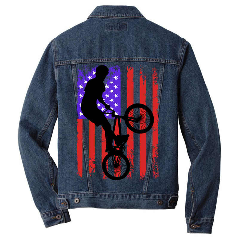 American Bmx Freestyle Men Denim Jacket by samplereunited121 | Artistshot