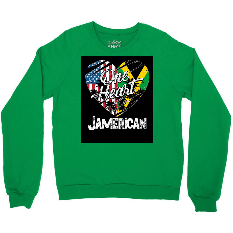 Jamaican American With Jamaican Roots And Culture Poster Boy Crewneck Sweatshirt | Artistshot