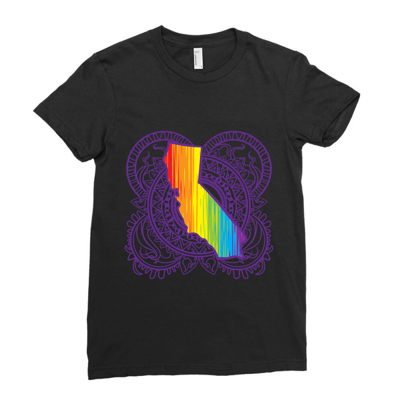 California Mandala Pride Ladies Fitted T-Shirt by venbytumny | Artistshot