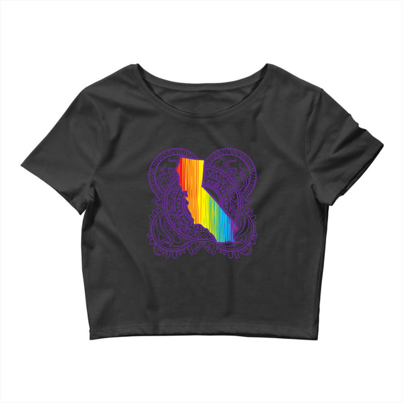 California Mandala Pride Crop Top by venbytumny | Artistshot