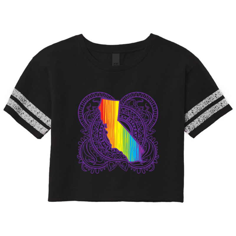 California Mandala Pride Scorecard Crop Tee by venbytumny | Artistshot