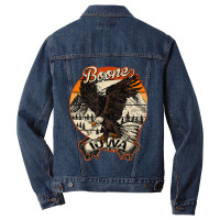 Boone Iowa Bald Eagle Retro Vintage Aesthetic Men Denim Jacket | Artistshot