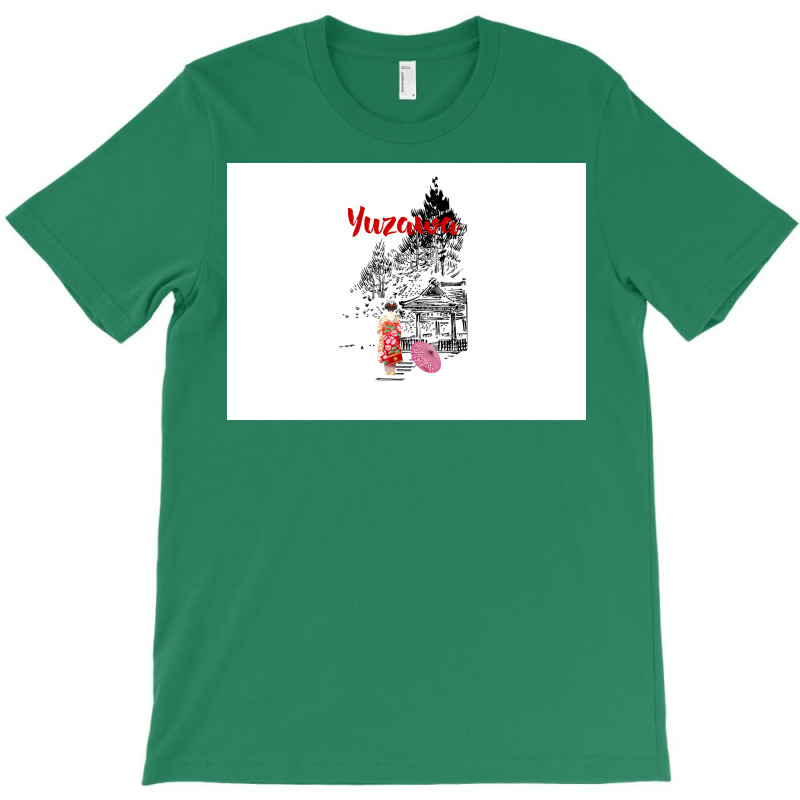 Japanese Geisha In Kimono Strolling In Yuzawa Japan Poster Summer T-shirt | Artistshot