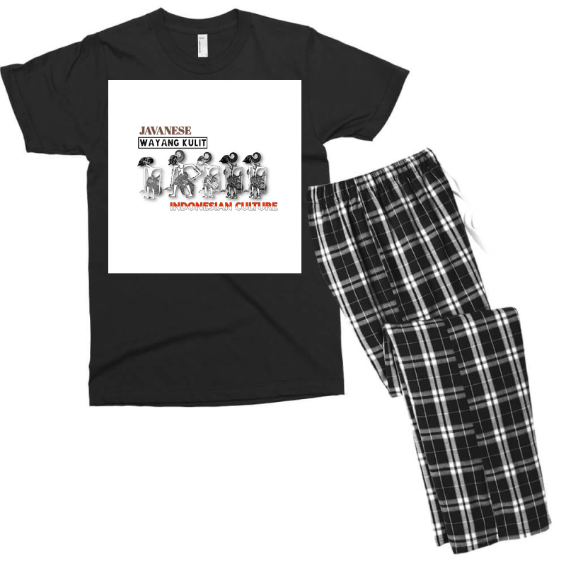 Javanese Wayang Kulit Indonesian Culture Poster Girl Men's T-shirt Pajama Set | Artistshot