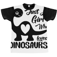 Just A Girl Who Loves Dinosaurs Poster Travel Graphic T-shirt | Artistshot