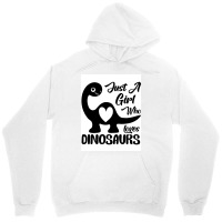 Just A Girl Who Loves Dinosaurs Poster Travel Unisex Hoodie | Artistshot