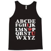 Alphabet Abc I Love You Valentines Day Heart Gifts Tank Top | Artistshot