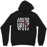 Alphabet Abc I Love You Valentines Day Heart Gifts Unisex Hoodie | Artistshot