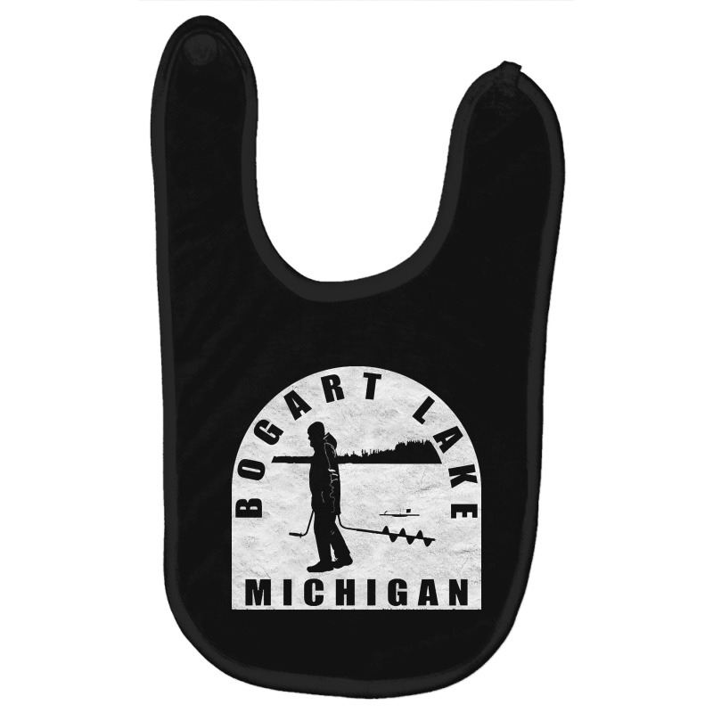 Bogart Lake Ice Fishing Michigan Baby Bibs by fencingderby989 | Artistshot