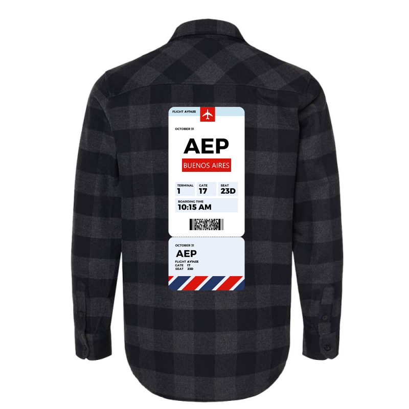 Buenos Aires Boarding Pass-cmqya Flannel Shirt | Artistshot