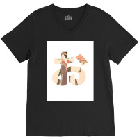 Japanese Geisha In Hiragana Poster Summer V-neck Tee | Artistshot