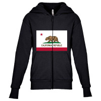 California State Flag Youth Zipper Hoodie | Artistshot