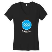 Aquarius Blue Women's V-neck T-shirt | Artistshot