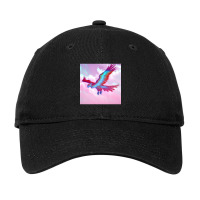 Phoenix Bird In Blue And Reddish Tones Adjustable Cap | Artistshot