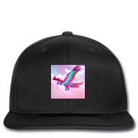 Phoenix Bird In Blue And Reddish Tones Printed Hat | Artistshot