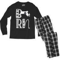 Born Massachusetts In Art Block Letters Men's Long Sleeve Pajama Set | Artistshot