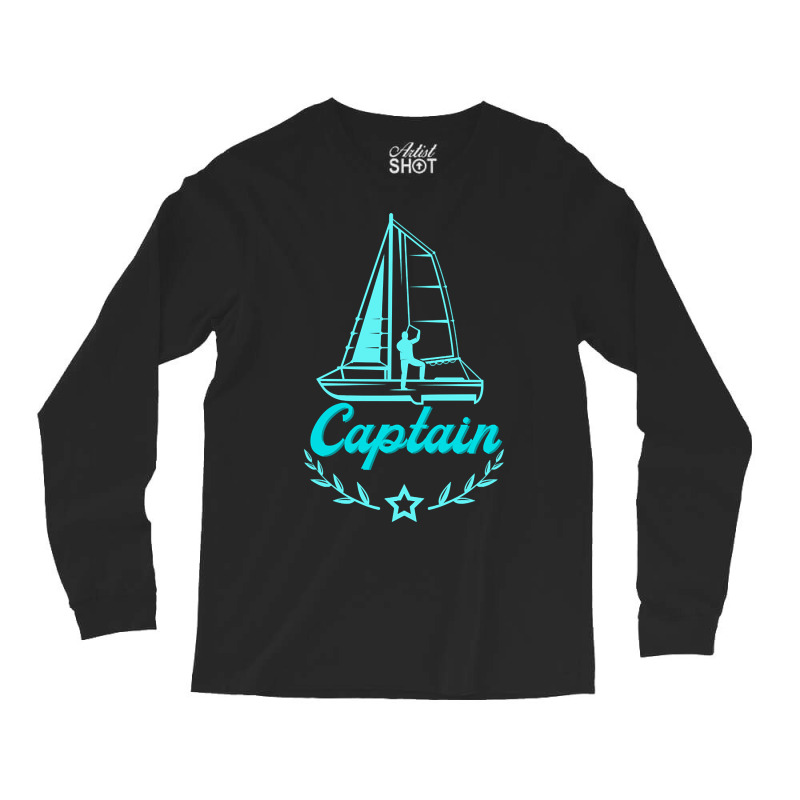 Captain Sailing Ship Sailboat Long Sleeve Shirts | Artistshot