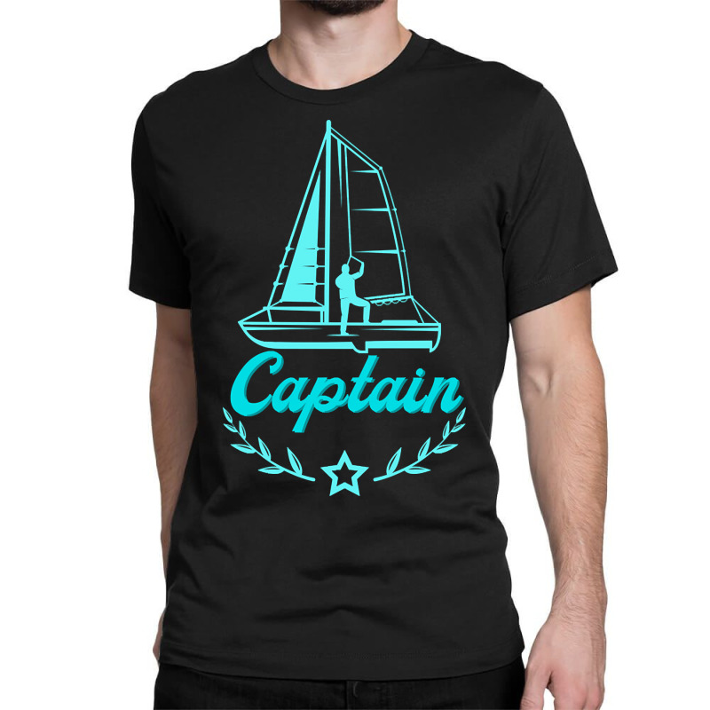 Captain Sailing Ship Sailboat Classic T-shirt | Artistshot